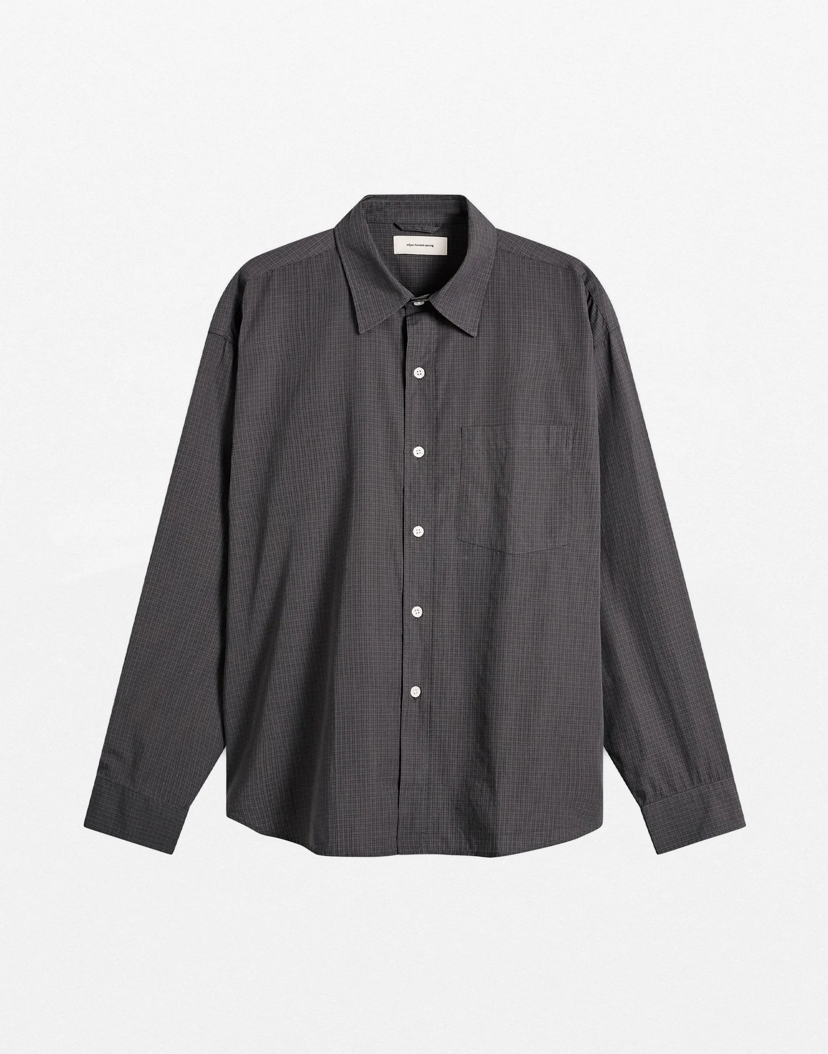STILL BY HAND – REGULAR COLLARED SHIRT (NAVY STRIPE) — EQUIPMENT